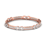 Ivana Jewels Bracelets Rose Gold / 14KT Pave Gold Diamond Bangle