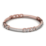 Ivana Jewels Bracelets Rose Gold / 14KT Pear Shape & Round Cut Diamonds Bangle