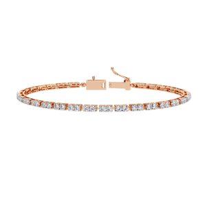Ivana Jewels Bracelets Rose Gold / 14KT Round Diamond Tennis Bracelet