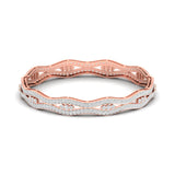 Ivana Jewels Bracelets Rose Gold / 14KT Sculpted Gold Diamond Bangle