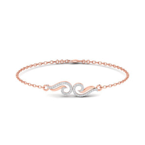Ivana Jewels Bracelets Rose Gold / 14KT Sculpted Wave Bracelet