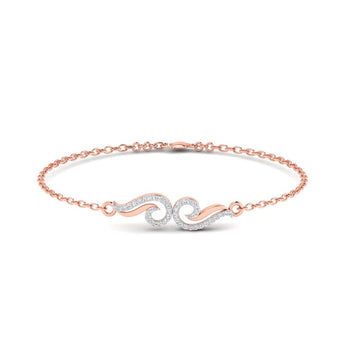 Ivana Jewels Bracelets Rose Gold / 14KT Sculpted Wave Bracelet