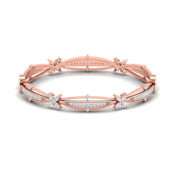 Ivana Jewels Bracelets Rose Gold / 14KT Star Diamond Bangle