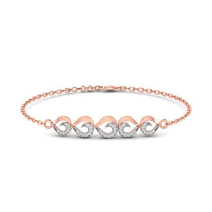 Ivana Jewels Bracelets Rose Gold / 14KT Symmetrical Curve Bracelet