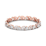 Ivana Jewels Bracelets Rose Gold / 14KT Textured Diamond Bracelet