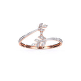 Ivana Jewels Bracelets Rose Gold / 14KT Twin Twist Leaf Style Women Bangle