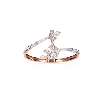 Ivana Jewels Bracelets Rose Gold / 14KT Twin Twist Leaf Style Women Bangle