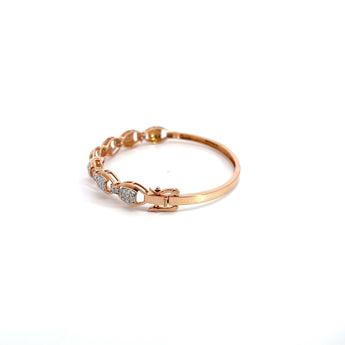 Ivana Jewels Bracelets Round Diamonds Bangle