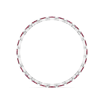 Ivana Jewels Bracelets Ruby and Diamond Oval Link Bracelet in Gold