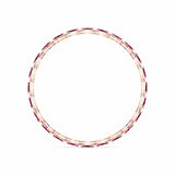 Ivana Jewels Bracelets Ruby and Diamond Oval Link Bracelet in Gold
