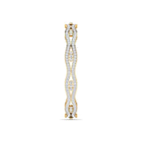 Ivana Jewels Bracelets Sculpted Gold Diamond Bangle