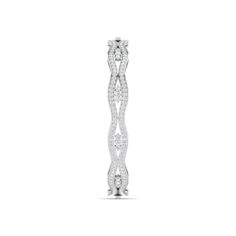 Ivana Jewels Bracelets Sculpted Gold Diamond Bangle