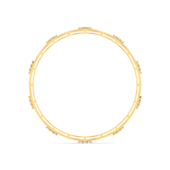 Ivana Jewels Bracelets Sculpted Gold Diamond Bangle