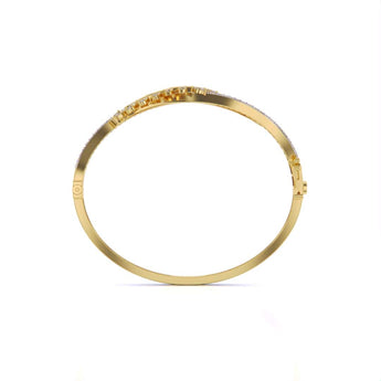 Ivana Jewels Bracelets Sterling Leaf Design Twist Bangle