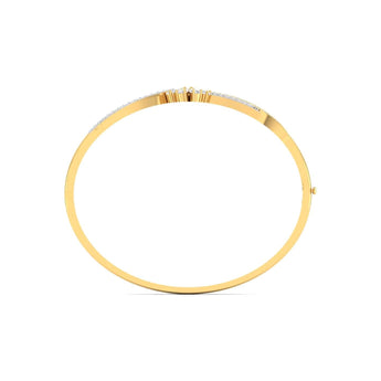Ivana Jewels Bracelets Swirl Design Diamond Bangle