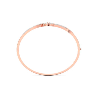 Ivana Jewels Bracelets Swirl Design Diamond Bangle