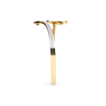 Ivana Jewels Bracelets Twin Twist Leaf Style Women Bangle