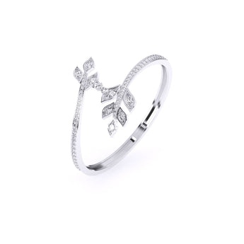 Ivana Jewels Bracelets Twin Twist Leaf Style Women Bangle
