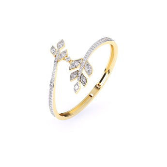 Ivana Jewels Bracelets Twin Twist Leaf Style Women Bangle