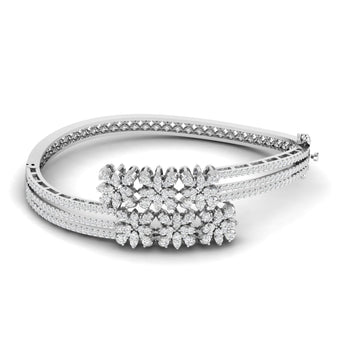 Ivana Jewels Bracelets White Gold / 14KT 2.35ct Oval Diamond Bangle