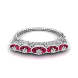 Ivana Jewels Bracelets White Gold / 14KT 2.43ct Oval Diamond Bangle