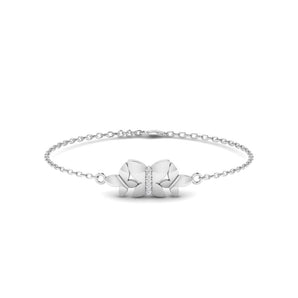 Ivana Jewels Bracelets White Gold / 14KT Butterfly Diamond Gold Bracelet