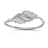 Ivana Jewels Bracelets White Gold / 14KT Classic Curve Style Diamond Kada Bangle