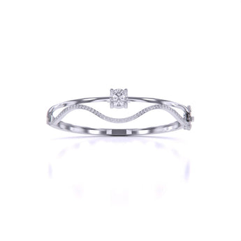 Ivana Jewels Bracelets White Gold / 14KT Classic Design Diamond Bangle
