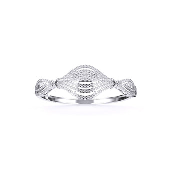 Ivana Jewels Bracelets White Gold / 14KT Classic Design with Round Diamonds Bangle