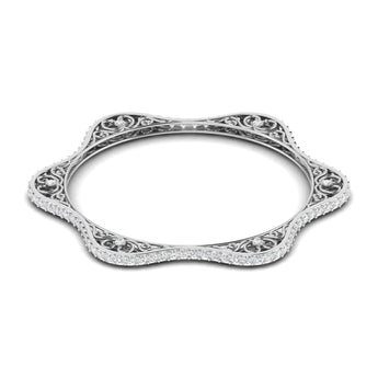 Ivana Jewels Bracelets White Gold / 14KT Classic Diamond  Bangle
