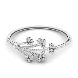 Ivana Jewels Bracelets White Gold / 14KT Cluster Diamond Bangle