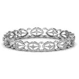 Ivana Jewels Bracelets White Gold / 14KT Contemporary Diamond Studded Bangle
