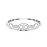 Ivana Jewels Bracelets White Gold / 14KT Diamond Accent Oval Bangle