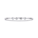 Ivana Jewels Bracelets White Gold / 14KT Diamond Bangle with Five Stone Design