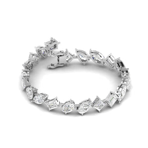 Ivana Jewels Bracelets White Gold / 14KT Diamond Bracelet with Various Cuts