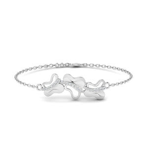 Ivana Jewels Bracelets White Gold / 14KT Diamond Butterfly Gold Band