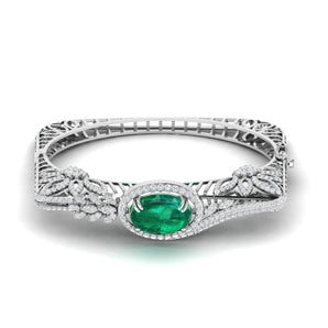 Ivana Jewels Bracelets White Gold / 14KT Diamond Cluster Bangle