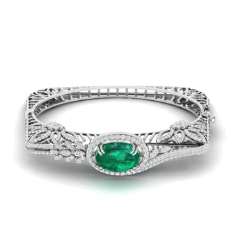 Ivana Jewels Bracelets White Gold / 14KT Diamond Cluster Bangle