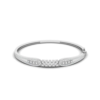 Ivana Jewels Bracelets White Gold / 14KT Diamond Cluster Bangle