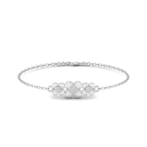 Ivana Jewels Bracelets White Gold / 14KT Diamond Cluster Flower Bracelet