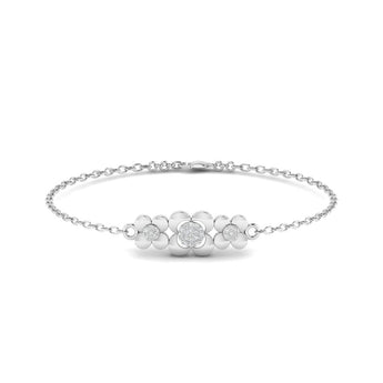 Ivana Jewels Bracelets White Gold / 14KT Diamond Cluster Flower Bracelet