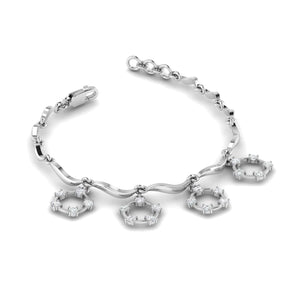 Ivana Jewels Bracelets White Gold / 14KT Diamond  Dangle Bracelet