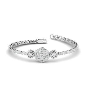 Ivana Jewels Bracelets White Gold / 14KT Diamond Flower Bracelet