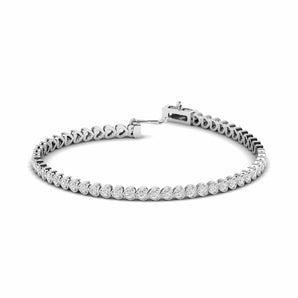 Ivana Jewels Bracelets White Gold / 14KT Diamond Heart Tennis Bracelet