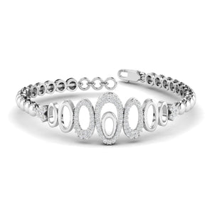 Ivana Jewels Bracelets White Gold / 14KT Diamond Oval  Bracelet