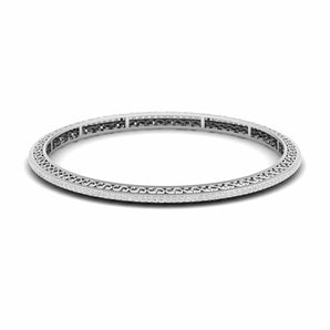 Ivana Jewels Bracelets White Gold / 14KT Diamond Set Open Design Bangle
