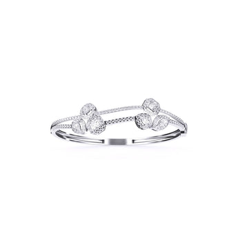 Ivana Jewels Bracelets White Gold / 14KT Fancy Shape Diamonds Classic Design Bangle For Her