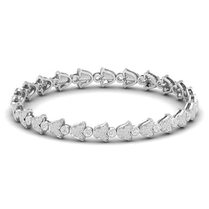 Ivana Jewels Bracelets White Gold / 14KT Floral Motif Diamond Bangle