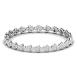 Ivana Jewels Bracelets White Gold / 14KT Floral Motif Diamond Bangle