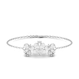 Ivana Jewels Bracelets White Gold / 14KT Four Leaf Clover Bracelet with Diamonds